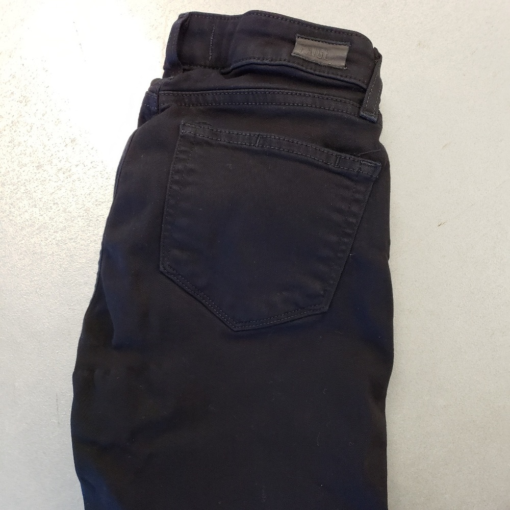 EUC Paige Verdugo Crop Jeans. Black. Size 24